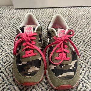 adidas Kids' Camo Sneakers - Pink and Green